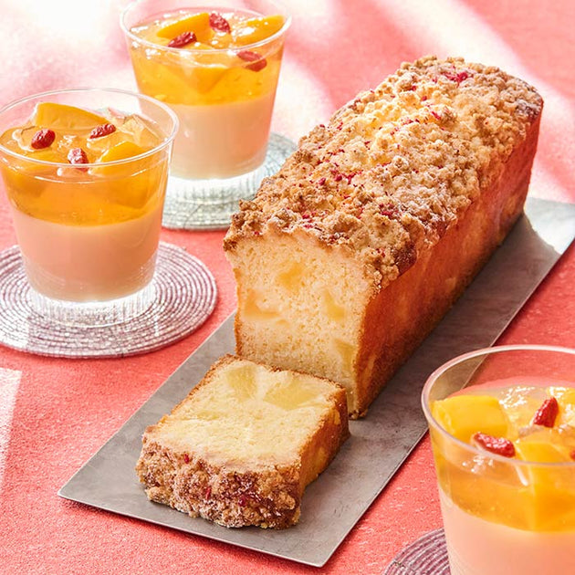 パイナップルとココナッツのパウンドケーキ＆ジャスミン豆花 パイナップルとココナッツのパウンドケーキ＆ジャスミン豆花