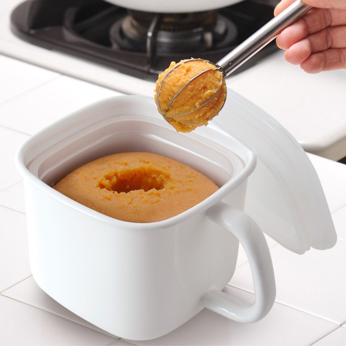 富士ホーロー 750g味噌がそのまま入る角型みそポット – ABC Cooking MARKET