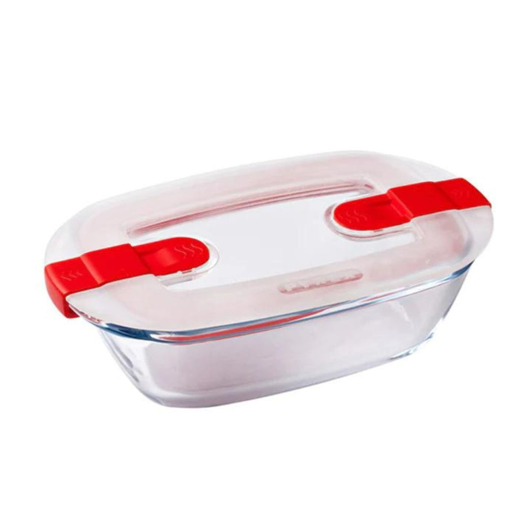 Pyrex パイレックス クック＆ヒート レクタングル フタつき耐熱ガラス