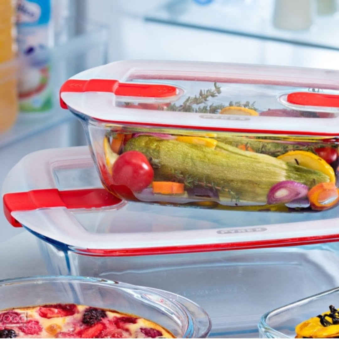 Pyrex パイレックス クック＆ヒート レクタングル フタつき耐熱