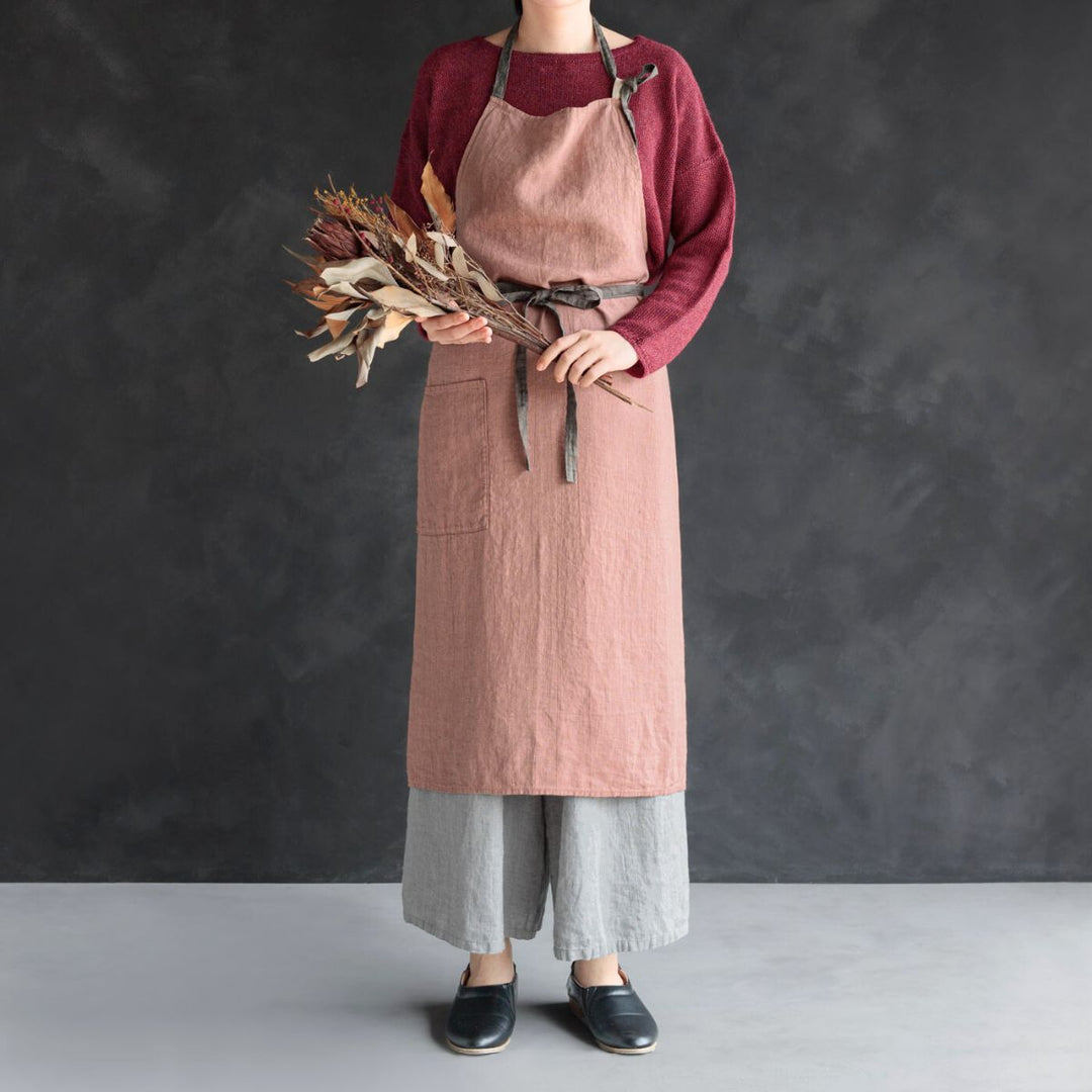 Lino e Lina フルエプロン マノン オールドローズ – ABC Cooking MARKET