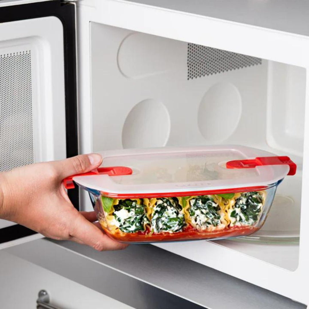 Pyrex パイレックス クック＆ヒート レクタングル フタつき耐熱ガラス