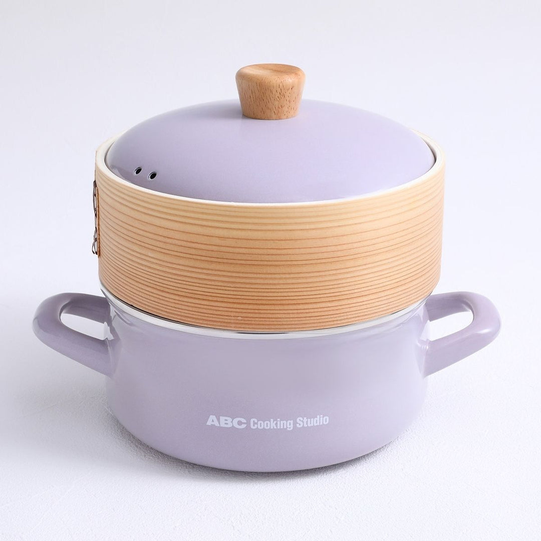 ABCオリジナル せいろ付きホーロー鍋18cm ロゴ入り – ABC Cooking MARKET